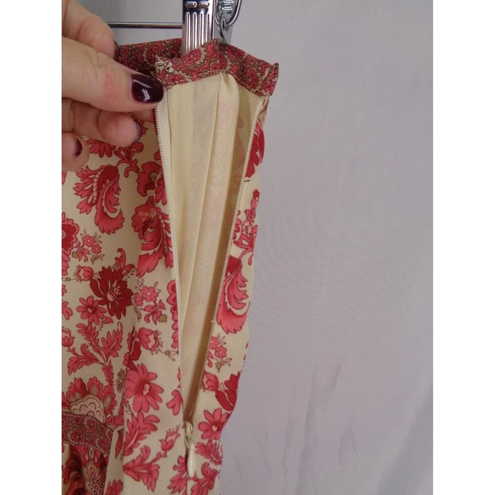 Ann Taylor Loft Vintage Chiffon Tiered Skirt Sz 4 Cottagecore Whimsical Romantic